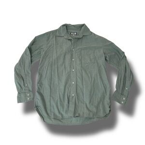 Vintage Y2K Old Navy Sage Green 100% Cotton Button Down